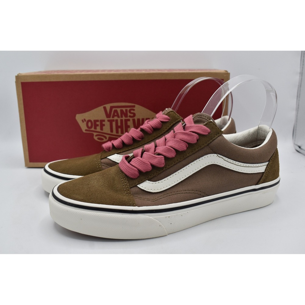 Vans Old Skool Sneakers Womens 7.5 Pop Brown Pink Y2K Skate Shoes NEW